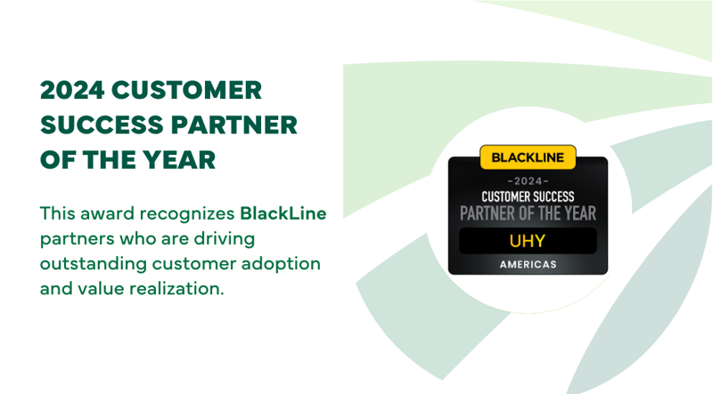 UHY Awarded BlackLine’s 2024 Customer Success Partner of the Year