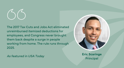 USA Today Eric Scaringe On TCJA Qualifing Home Office