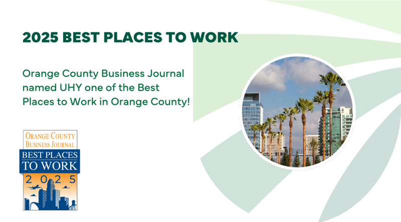 UHY Named One of 2025 Best Places to Work in Orange County